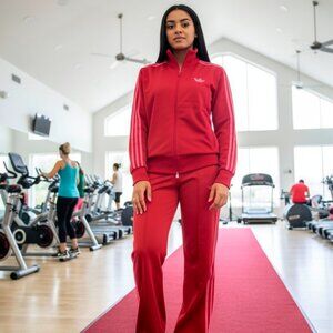 Adidas Women’s Firebird Originals 2 PC Track Suit Better Scarlet/Lucid Pink Med